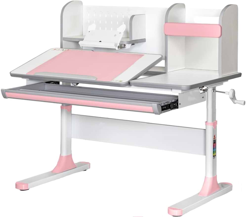 Парта школьная Mealux Vancouver Multicolor PN (BD-620 W/G MC+PN с полкой)